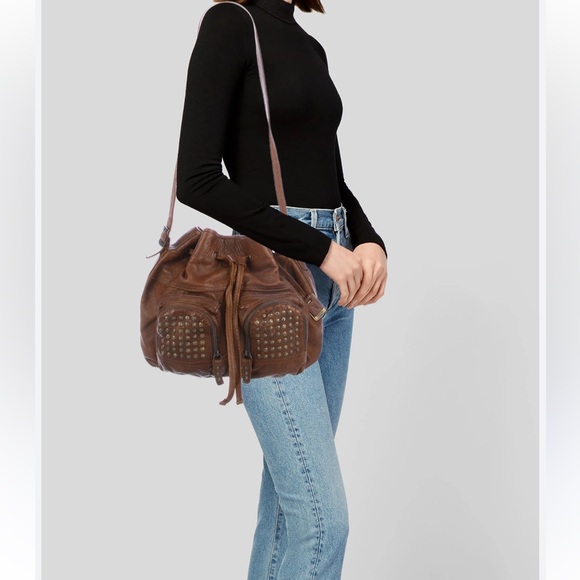 FRYE Brooke Studded Crossbody Drawstring Bag - Picture 3 of 14